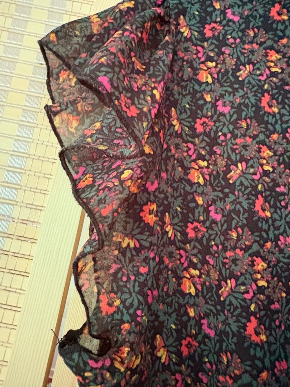 Evereve Black Floral Midi Dress | Size M - Picture 11 of 13